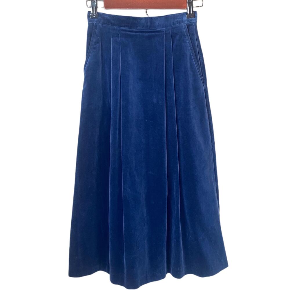 Vintage 1970s vintage velvet maxi skirt cottage coquette twee academia